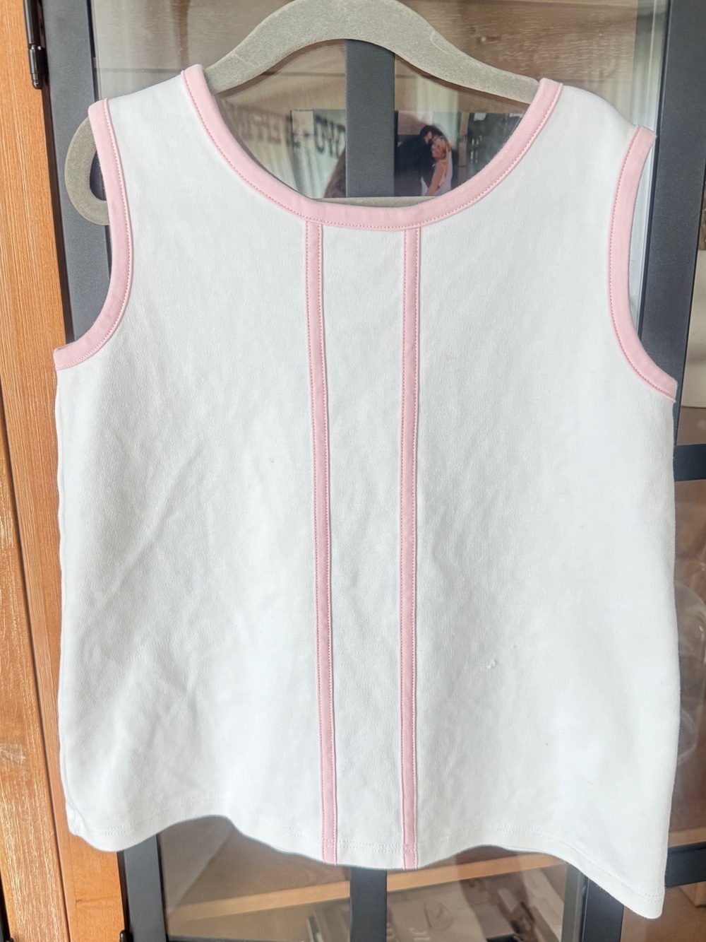 TBBC pima tank top girls palm beach pink mary simms top tee worth avenue white